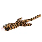Stuffingless Dog Toys with Squeaker Durable No Stuffing Dog Squeaky Toys Flat Skinny Tiger Plush Dog Chew Toys for Dogs Cats