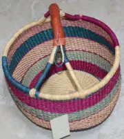 NEW Bolga Grass Large Basket