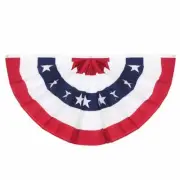 USA Pleated Fan Flag United States 1.5x3 Ft Half Fan Banner Bunting Flags 100D