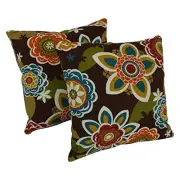 Blazing Needles 17in Outdoor Knife Edge Throw Pillows Set of 2