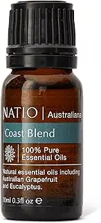 Natio Australia Australiana Pure Essential Oil Blend - Coast 10ml - 100% Pure & Natural Essential Oil Blend - Eucalyptus, Pink Grapefruit, Lavender, Rosemary & Ylang Ylang - Vegan Friendly & Made in Australia