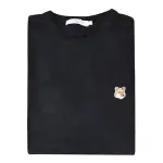 【MAISON KITSUNE】MAISON KITSUNE刺繡LOGO狐狸設計棉質短袖T-SHIRT(黑)