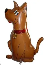 83cm Brown Sitting Dog Shape Foil Balloon- Allan Doggy