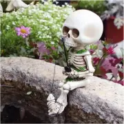 Christmas Fishing Skeleton Garden Accessory, Mini Figurines 1pcs