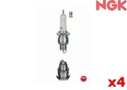 NGK Spark Plug FOR Volvo 140 1968-1972 2.0 S (142,144) BP6HS x4