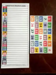 Color-Coded 30 Position Adhesive Circuit Breaker Box Electric Panel Label Set