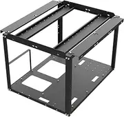Mining Case - Open Case Mining Rig, Stackable Miner Frame Rack | Coin Currency Mining Rig with Mounting Screw Kit, Steel Mining Rig Frame Motherboard Rack for Mining Cryptocurrency