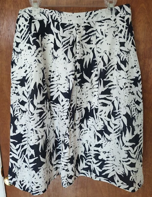 NWT Talbots size 10 linen / silk A-line pleated floral lined skirt MSRP $129