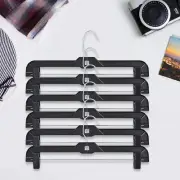 14" Black Plastic Skirt Hangers Slack Pants Hangers with Clips, 20pcs