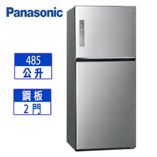 【Panasonic 國際牌】485L雙門變頻電冰箱晶漾銀(NR-B481TV-S)