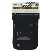 Milleni Travel RFID Blocking Neck Stash Adjustable strap - Black