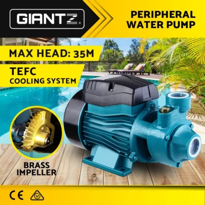 Giantz Auto Peripheral Water Pump Clean Electric Garden Rain Tank IrrigationQB60