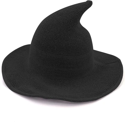 Women'S Wool Witch Hat for Halloween Party Masquerade Cosplay Costume Accessory