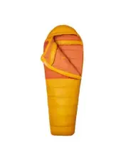 Marmot Lost Coast 5 Sleeping Bag, Golden Sun/Tangelo, Short, Left