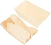 Mikinona Bread Cake Baking Molds 3 Pack Wooden Baking Containers Microwave Freezer Steamer Safe Healthy for Home Bakery Use