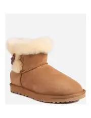 [Ozwear Ugg] Horns Button Mini Boots in Chestnut