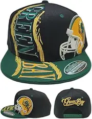 Green Bay New Leader Basic Hurricane GB Cheesehead Black Green Era Snapback Hat Cap