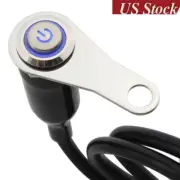 7mm LED Motorcycle Switch ON+OFF Handlebar Mount Push Button 12V Work Light