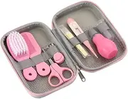 Grooming Kit, 8 in 1 y Hair Brush/Nail Clipper/Nose Cleaner/Finger Toothbrush/Nail Scissors/Manicure Kit for y Care Keep Healthy and Clean(Yellow)