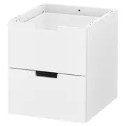 NORDLI Modular chest of 2 drawers, white, 40x45 cm