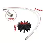 Chimney Sweeping Brush Head 4 Inch Cleaner Brush Tool Kit + 2 Rods High Quality