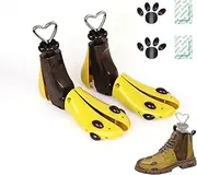 [issdem] Adjustable Boot Stretcher Men, Plastic Shoe Trees Shoe Stretcher for Men Size 9-13, Yellow Color, 2 PCS, Yellow, Yellow