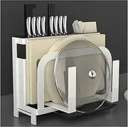Knife Block Stainless Steel Kitchen Knife Holder Storage Organizer Knife Rack Stand Metal Knife Block Cooking Tool for Kitchen (Color : B)
