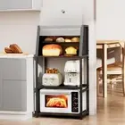 Bakers Rack with Bread Box - 2 IN 1 baker's rack for Kitchen Organizers and...