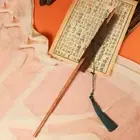 Foldable Classical Hanfu Circular Fan Bamboo Tassel Hand Fan