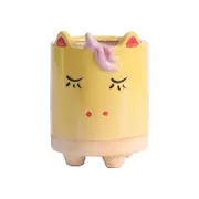 Catzon Ceramic Decor Succulent Flower Pot for Office Home School Decorated-Unicorn