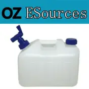 Portable 10L Jerry Can Water White Plastic Food Grade Camping