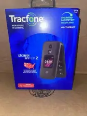 Tracfone Alcatel MY FLIP 2 (A406DL) Prepaid Flip Phone No Contract, New SOS Key