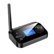 Bluetooth Transmitter for TV Dual Headphones, Bluetooth Adapter for TV LCD Display Adjustable Volume, Wireless Receiver for Home Stereo, 3.5mm, Optical, TF Card to Bluetooth Music Audio Transmitter