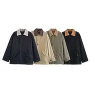 Women's Casual Jacket Warm Comfortable Patchwork Pocket Fashion Outdoor Plain Outdoor Vacation Single Breasted Regular Turndown Regular Fit Long Sleeve Outerwe