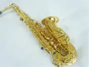 Eb Key Alto Saxophone Sax Gold Painting Brass Material