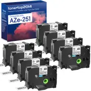 For Brother P-Touch TZe-261 TZ-261 36mm 1.4" White tandard Laminated Tape 8Packs