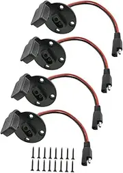 VINTORKY Solar Panel Mount Cable Set 4 Pieces Sae Extension Cable Quick Connect Plugs Design for Rv and Solar Systems