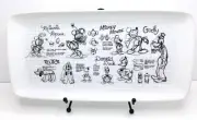Serving Tray Disney Sketchbook Minnie Mickey Mouse & Friends Sketch Plate 13”