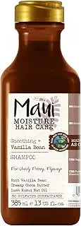 Maui Moisture Smoothing Vanilla Bean Shampoo (385 ml), Moisturising Hair Care Shampoo with Vanilla Pods, Cocoa Butter and Kukui Nut Oil, Vegan Curl Shampoo without Silicone and Sulphates