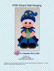 Wizard Wall Hanging-Halloween-Plastic Canvas Pattern or Kit