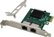 BCM5718 Gigabit Server Network Card PCI Express X1 Dual Port Network Adapter Card Compatible with PXE VLAN