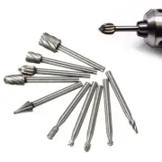 10Pcs 3mm Shank Multiple Carving Burr Bits Assorted for Wood Stone Metal Working