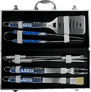 Siskiyou Unisex Denver Broncos 8 pc Tailgater BBQ Set F8BQ020-P, Unisex, Detroit Lions 8 pc Tailgater BBQ Set, F8BQ105, Gray, Set of 8