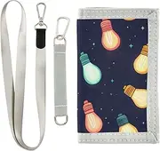 [Yoogain] Cartoon Bulb Cute Navy men wallets for womans Trendy wallet slim with lanyard, cartoon bulb cute navy, 1 size, Fashion