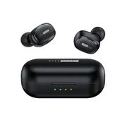 Fitsmart Bluetooth Wireless In Ear Buds Earphones w/ Charging Case Black