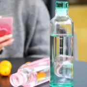 500/650ml Large Capacity Glass Bottle With Time Marker Cover For Water Drink BI