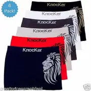 6 12 Mens Seamless #35 Boxer Briefs Shorts Knocker New Microfiber One Size MS#35