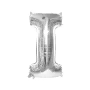 Silver I Alphabet Foil Balloon 86cm Birthday Party Decor Supplies AUS Stock