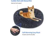 Soft Dog Bed Round Washable Plush Pet Kennel Cat Bed Mat Sofa Medium 60cm