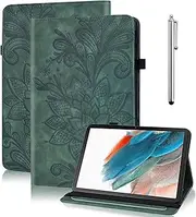TUOLISG Case for Samsung Galaxy Tab S9 FE 10.9 Inch / S9 2023 11 Inch with Stylus and Pen Holder, PU Leather Multi-Angle Folio Protective Case Document Slots Tablet Case for Galaxy Tab S9 FE/S9 -